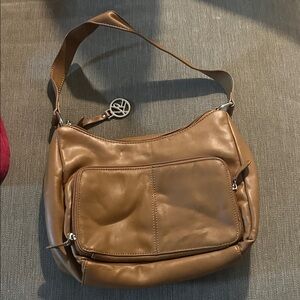Kim Rogers Tan Leather Shoulder Bag